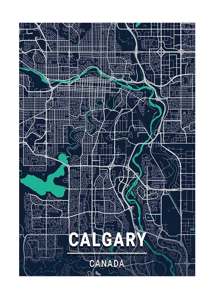 City Map Calgary Canada