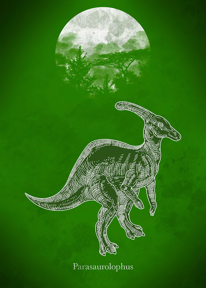 Horn head dinosaur