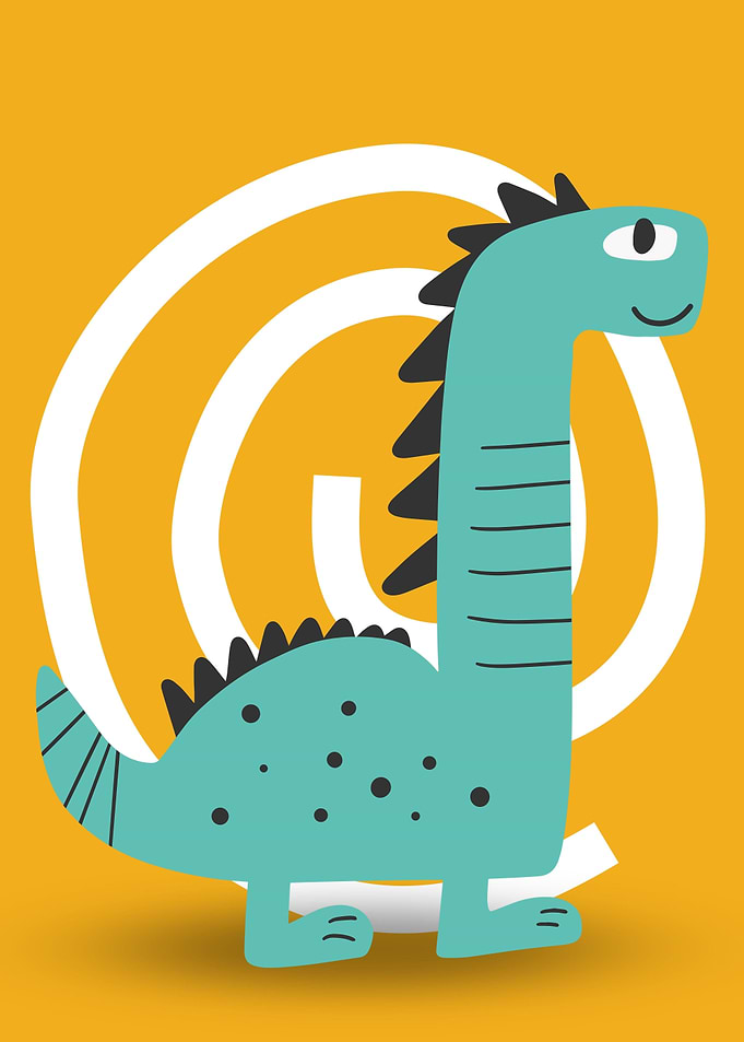 Teal Dinosaur