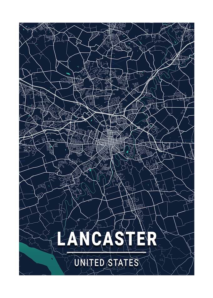 City Map Lancester US