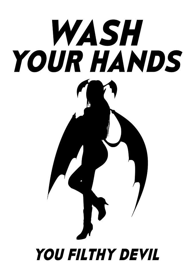 WASH YOUR HANDS BLACK