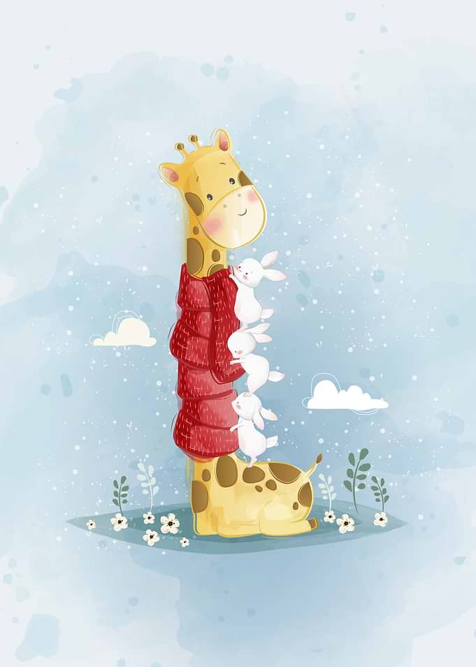 Little Bunnies and Giraffe