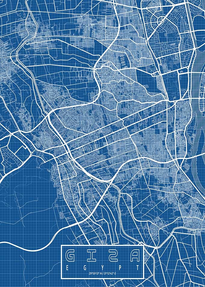 Giza City Map Blueprint