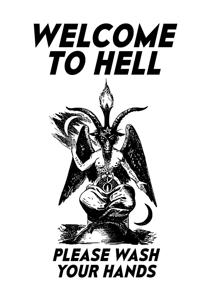 FUNNY DEVIL WASH HANDS