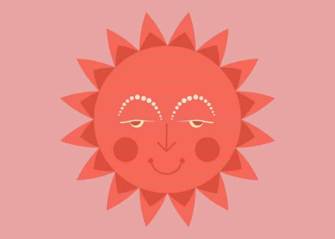 Indian Sun Happy Face