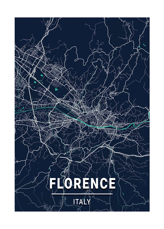 Florence Italy City Map
