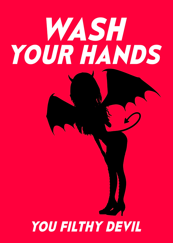 WASH YOUR HANDS RED