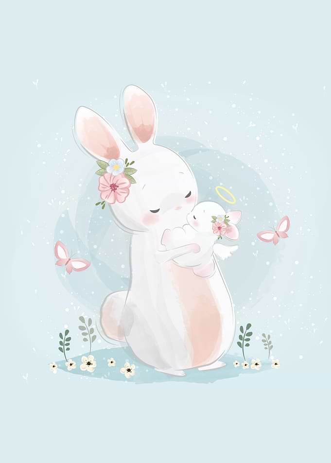 Mommy Bunny and Her Child