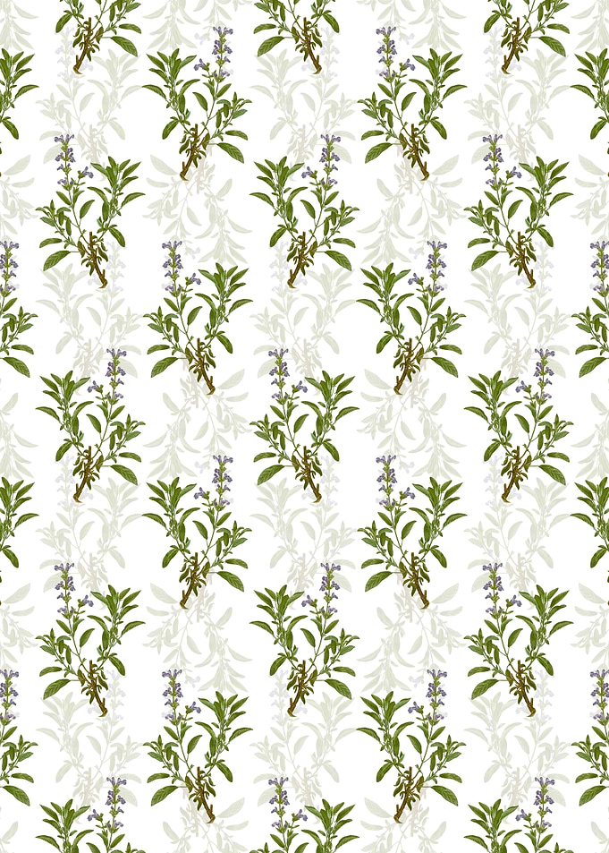 Floral Garden Sage Pattern
