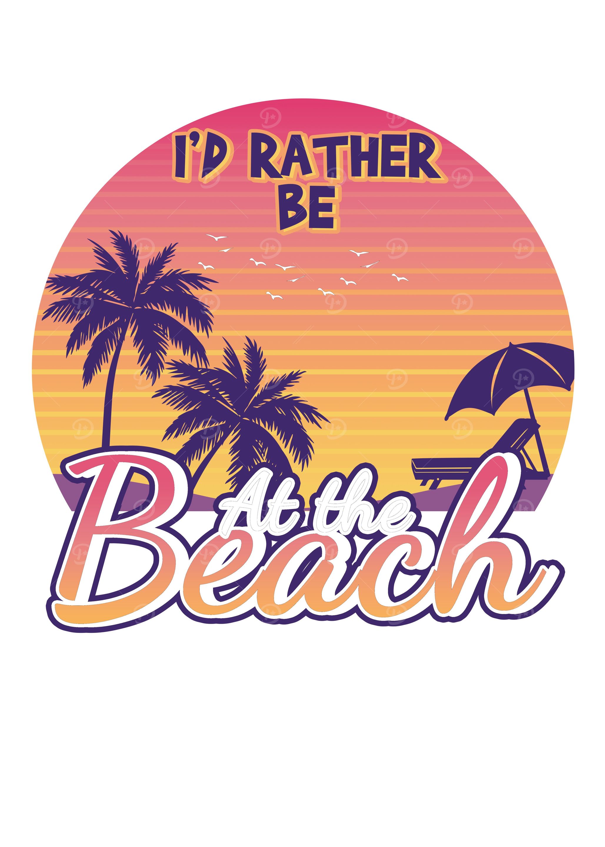 Vintage Rather Be At Beach