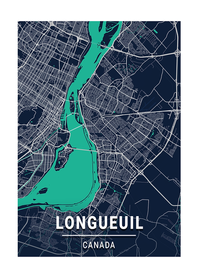 City Map Longueul Canada