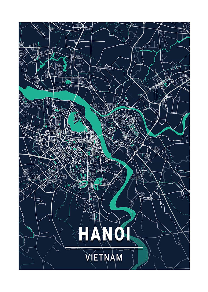 City Map Hanoi Vietnam