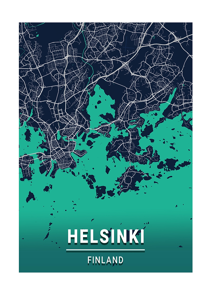 City Map Helsinki Finland
