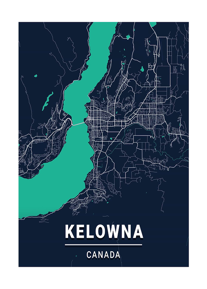 City Map Kelowna Canada