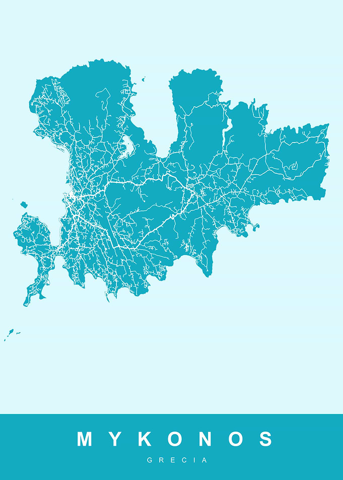 MYKONOS Map GRECIA