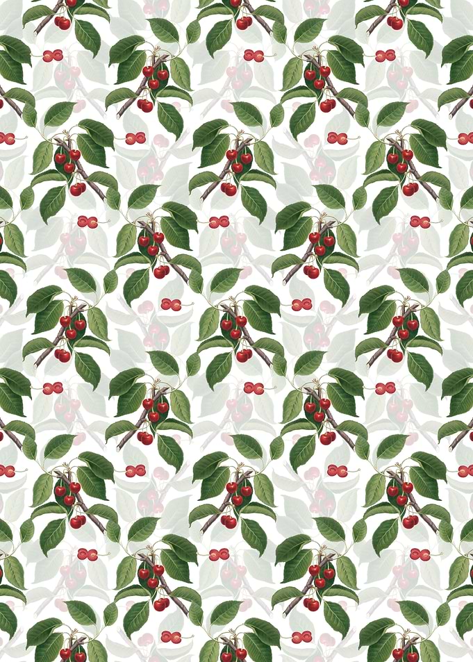 Floral Sour Cherry Pattern
