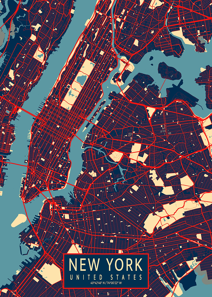 New York City Map Hope