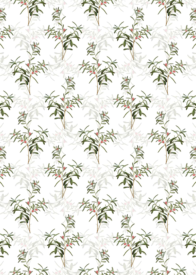 Bog Rosemary Bush Pattern