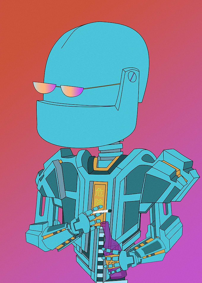 Assassin bot on a break