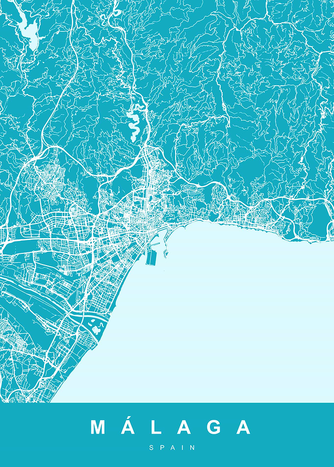 MALAGA Map SPAIN