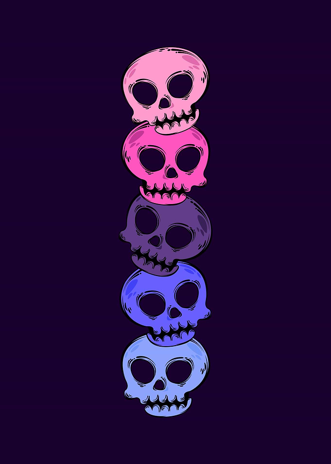 Omnisexual Goth Skull Pile