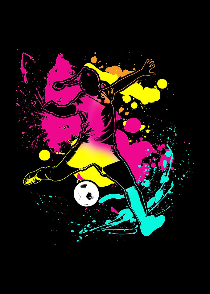 Soccer Girl Colorful