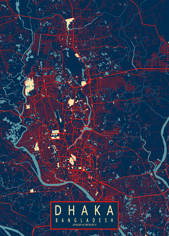 Dhaka City Map Hope