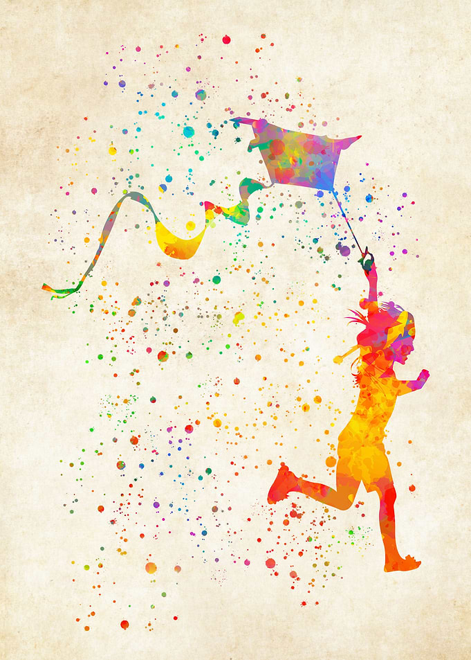 Flykite watercolor