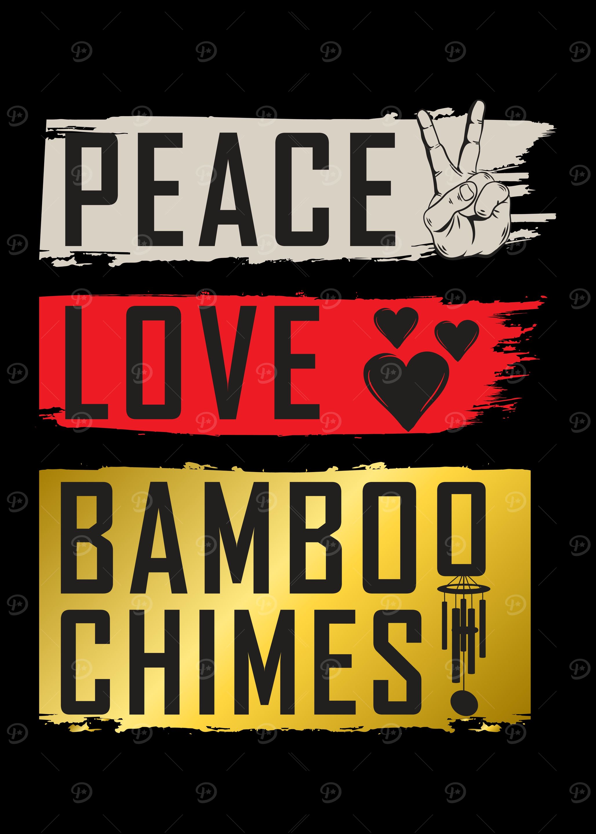Peace Love Bamboo Chimes