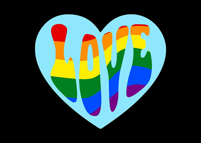 Rainbow Love Heart