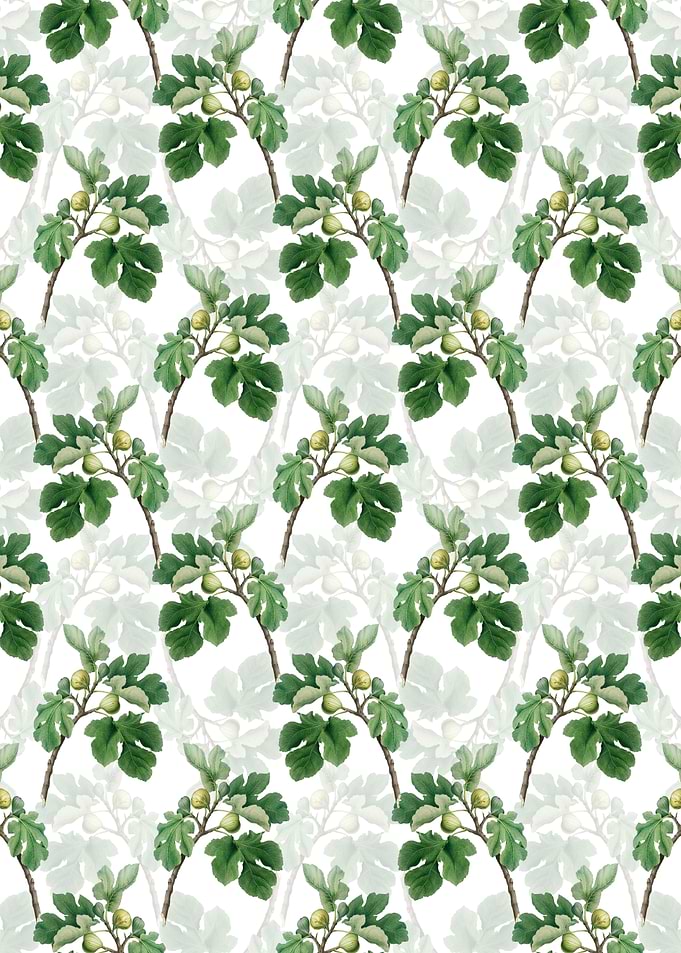 Vintage Floral Fig Pattern