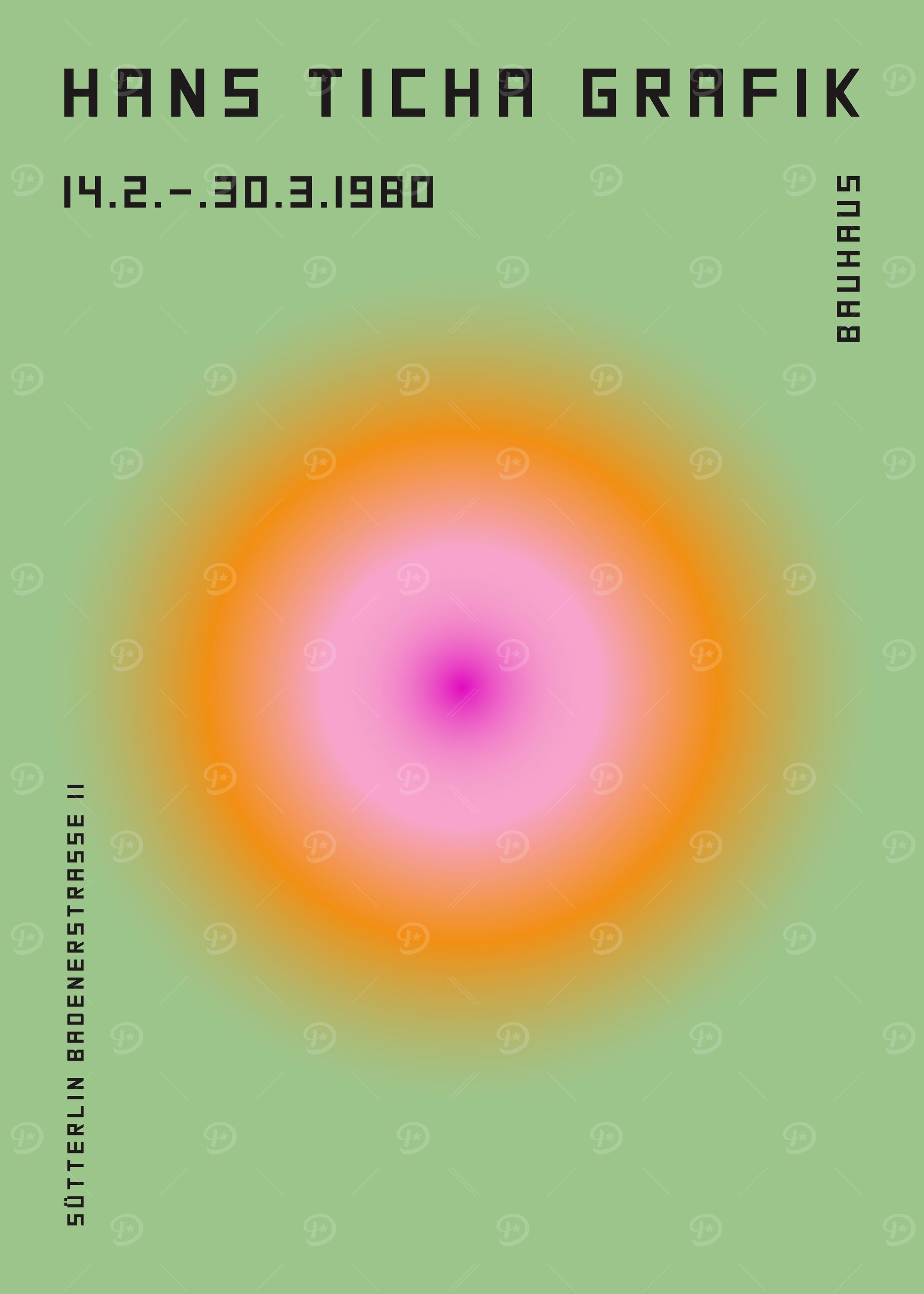 Bauhaus aesthetic poster