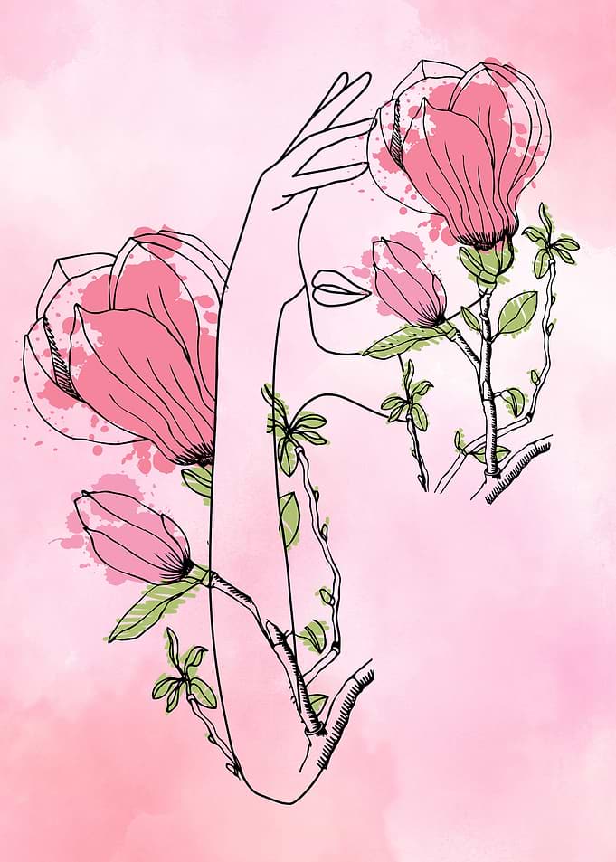 Woman with Flowers