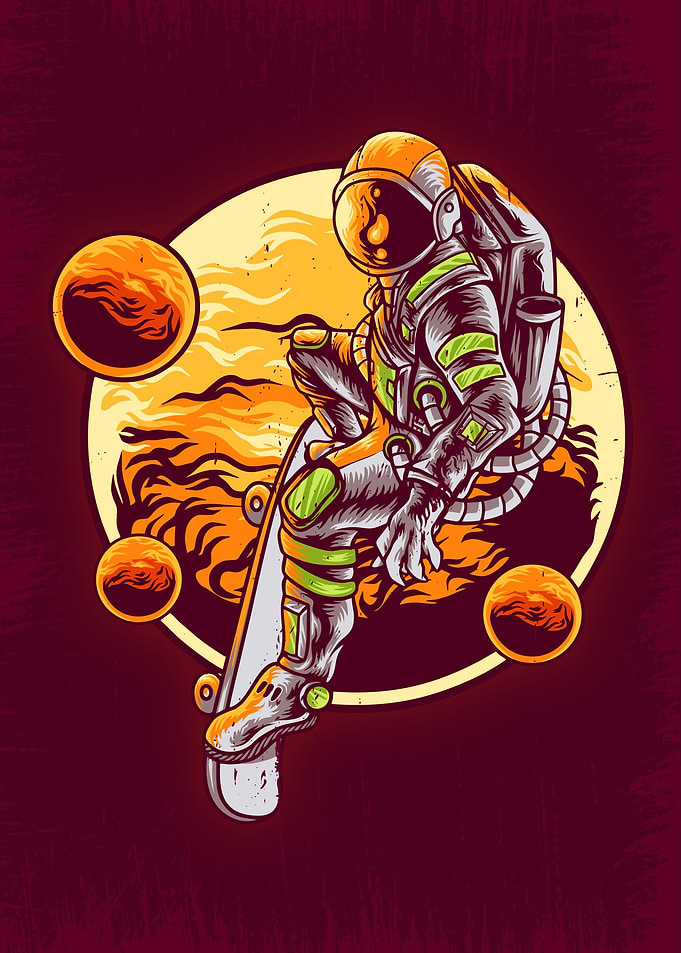 Astronaut Skateboard