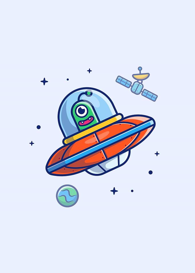 Alien Spaceship Flying