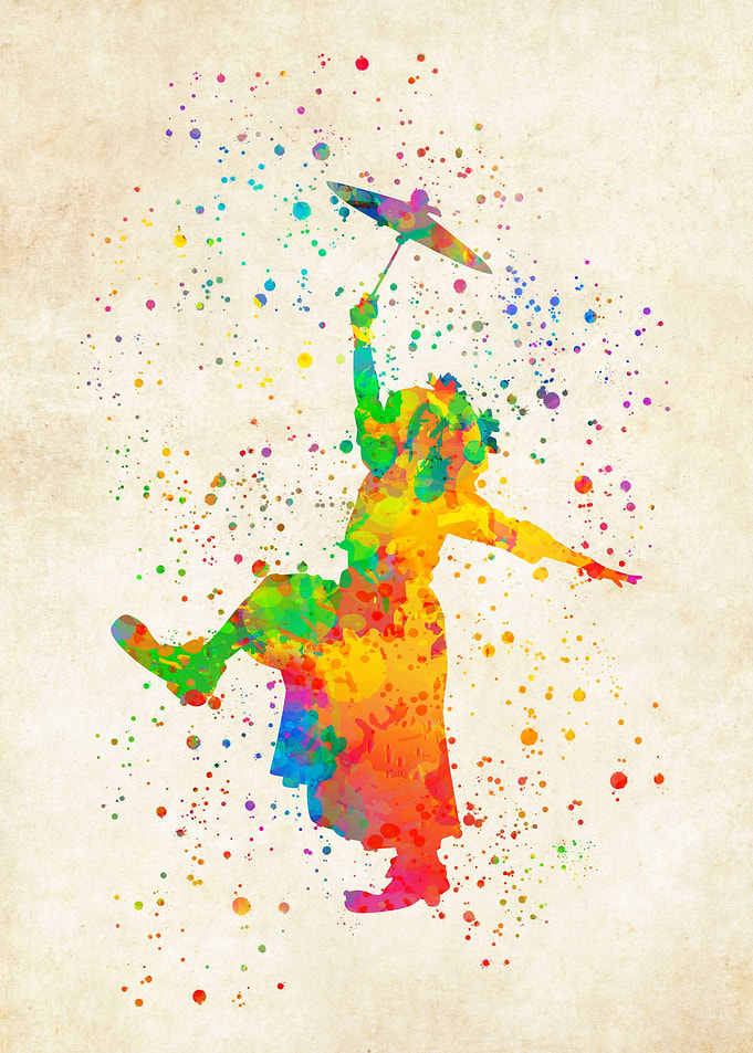 Clown watercolor