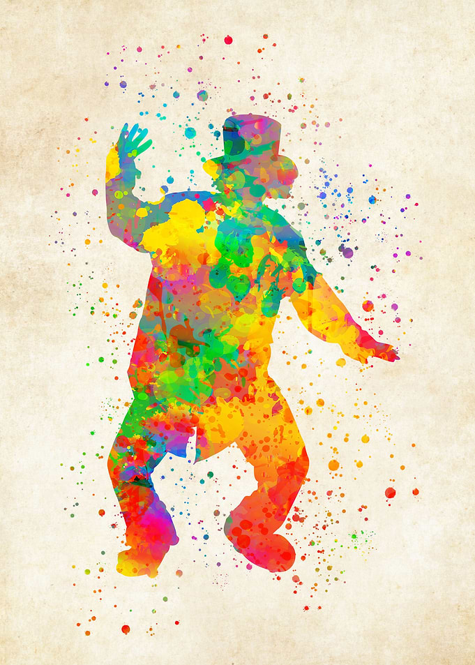 Clown watercolor