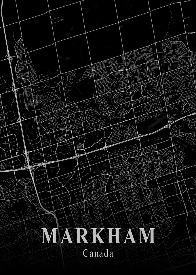 Markham City Map Dark