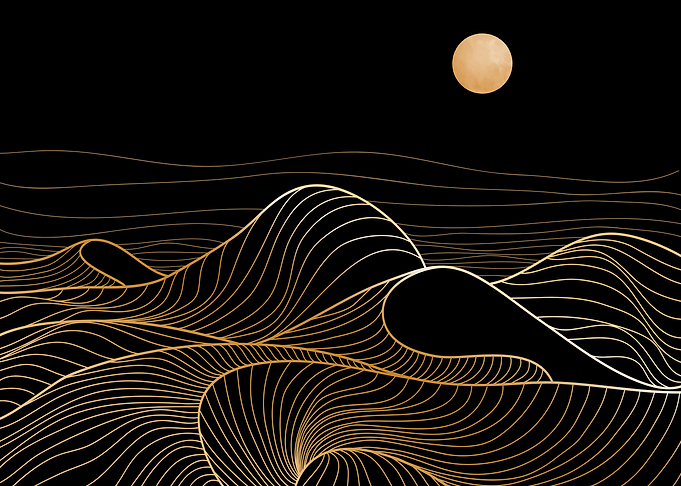 Mountain line art pattern