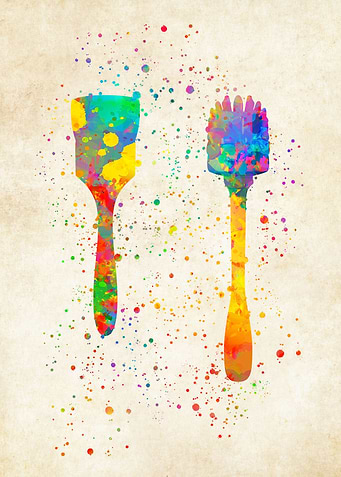 Beauty salon watercolor