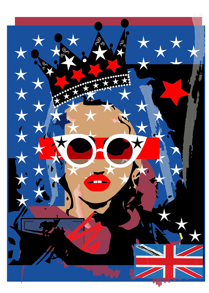 Art vector queen girl wi
