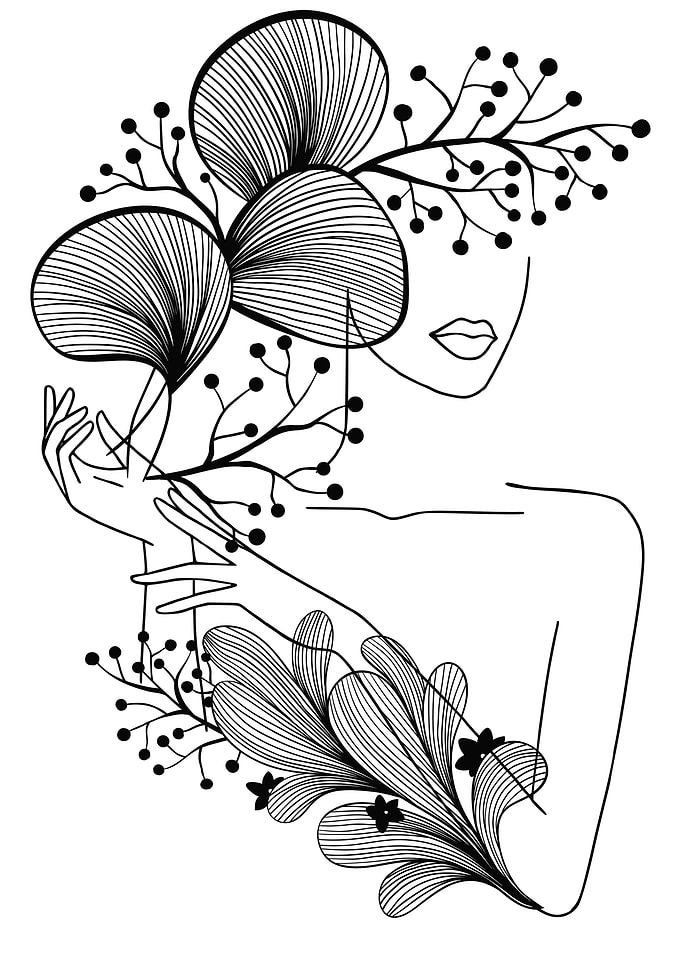 Woman with Flowers