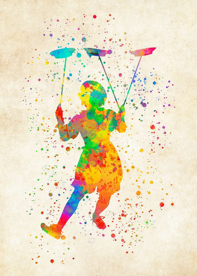 Clown watercolor
