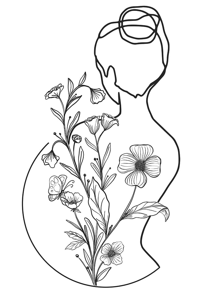 Woman with Flowers