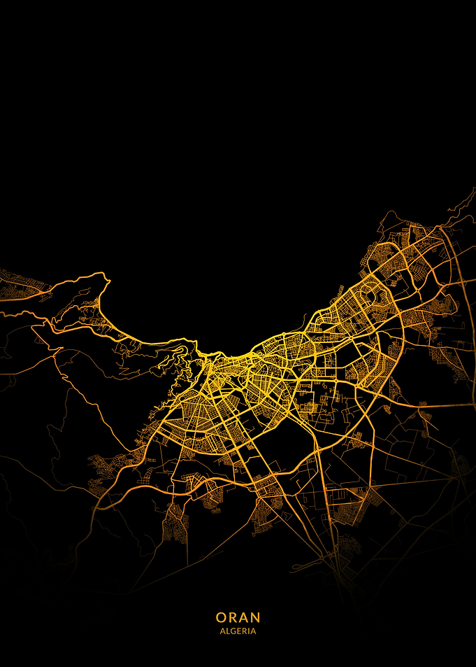 Oran City Map Gold