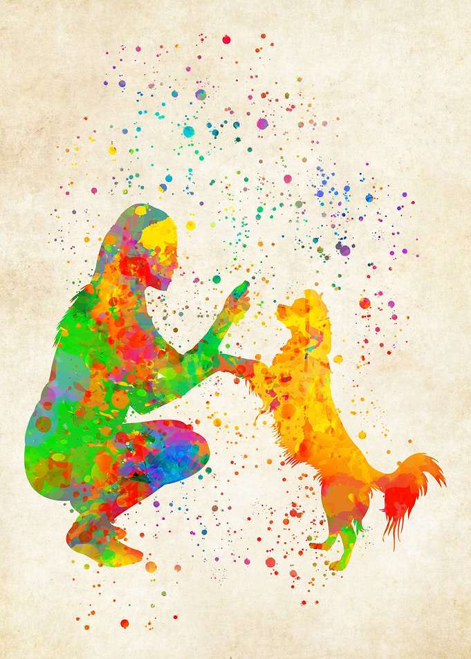 Dogtranning watercolor