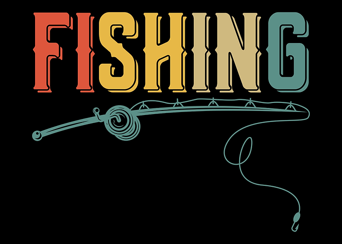 Retro Fishing Rod Fish