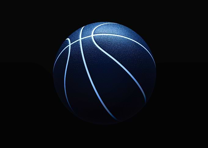Neon black basketball