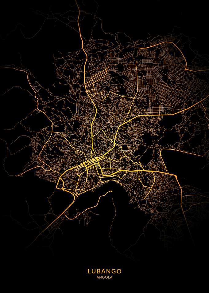 Lubango City Map Gold