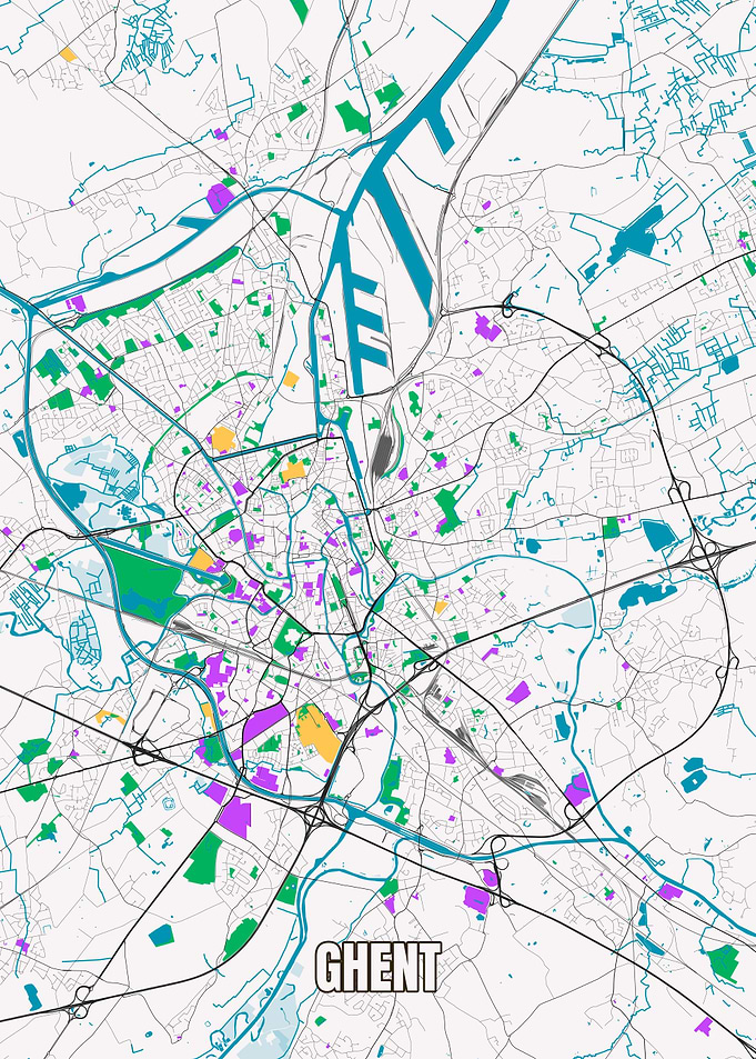 City map of Ghent